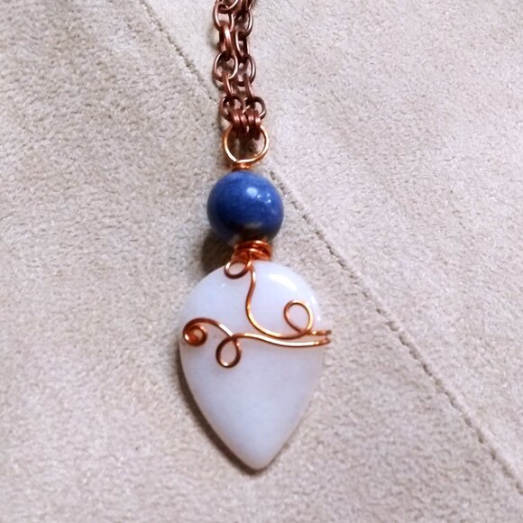 Uniquely Handmade | Feminine | One-of-a-kind Wire Wrapped Boho Pendant Necklace - Picture 5 of 12